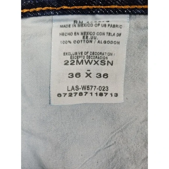 Wrangler 20X Jeans Men's 36x36 Blue Style 22 Original Cowboy 22MWXSN - Picture 4 of 7